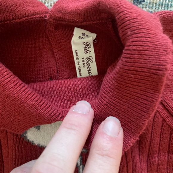 Pili Carrera sweater romper red baby boy girl 18m - Picture 3 of 5